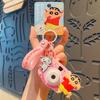 Genuine Cartoon Crayon Pequeno Nova Descompressão Pinch Music Key Chain Doll Cute Couple Bag Pingente Presente Atacado