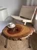Mesa de Centro Plegable de Madera Maciza, Mesa Pequeña Simple para Balcón Exterior, Mesa Baja Tatami para Sala de Estar, Mesa de Centro para Balcón