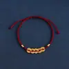 Atrae Riqueza y Tesoro, Monedas Doradas de los Cinco Emperadores, Pulseras de Cuerda Roja para Hombres y Mujeres, Cuentas de Buena Suerte, Pulseras Trenzadas del Año Zodiacal, Passepartout