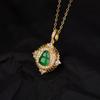 Yilu Silver S925 Sterling Silver Jade Banhado A Ouro Vintage Fashion Entry Luxo Folu Gourd Wheat Ear Pendant Temperamento Pingente de Prata