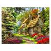 Venta al por mayor del fabricante Pintura de Diamantes DIY de Diamantes Completos Paisaje Arte de Diamantes Estilo Pastoral Cabaña en el Bosque Sala de Estar Dormitorio Pintura Decorativa