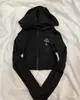 Sudadera Chaqueta Estampada Negra Y2K de Moda para Primavera y Otoño Estilo Americano Ajuste Delgado Top Transfronterizo Ins