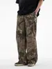 Pantalones Cargo Camuflados de Montaña para Hombre, Pantalones Anchos Rectos Holgados, Marca Americana de Moda, Pantalones de Paracaidista para Viajero