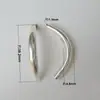 Tailandia Chiang Mai Tubo Curvo de Plata Hecho a Mano Tubo Delgado Liso Tubo Pequeño Tallado Pulsera Collar Joyería de Plata DIY Accesorios