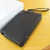 W Baolong Supplies Serie Artesanía Transfronteriza Bolsos de Cuero Negro, Carteras de Mano y Carteras de Alta Calidad para Uso Transfronterizo