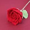 Flor Artificial de Girasol Tejido Transfronterizo Acabado Hecho a Mano Lana Tejida Girasol Flor de Tulipán Rosa Regalo