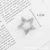 Hebilla de apertura de aleación de zinc al por mayor, accesorios multifuncionales para equipaje, accesorios colgantes DIY, llavero, joyería, hebilla de resorte de estrella