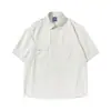 Camisa de Manga Corta Rayada con Doble Bolsillo Retro de Moda para Hombre Magmans, Versátil Camisa Casual de Marca de Moda para Verano C3390