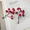 Frutas Vermelhas Artificiais para Natal, Ano Novo e Festival da Primavera; Fruta da Sorte Artificial; Acessórios de Frutas Vermelhas; Bagas de Azevinho de Sete Pontas, Nove Pontas, Dez Pontas
