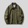 Chaqueta de Trabajo de Algodón Puro Otoñal para Hombre, Top Holgado de Marca Ins de Moda Oversize, Chaqueta Casual con Cuello Campana para Hombre de Moda