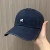 Chapéu de Sol Lavado Desgastado Estilo Retrô Bordado de Quebra-Cabeça Nicho Patch Chapéu Bico de Pato Estilo Coreano Top Macio Aba Larga Versátil Boné de Baseball