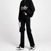 Jeans Cigarrillo Negros de Cintura Alta para Mujer, Otoño e Invierno 2025 Nuevo Adelgazante Holgado Forrado con Vellón Petite Estrecho Recto