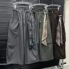 Novedad Otoño Temprano 2025 Pantalones Casuales de Trabajo para Mujer Diseño de Nicho Retro Sueltos de Pierna Ancha con Cinturón y Bufanda
