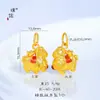 Loja de Ouro Puzuo Mesmo Estilo Ouro Areia Acessórios DIY Pingente de Cavalo Três Flores Martelado Colar Pingente de Cavalo do Zodíaco Chinês Novo para Mulheres