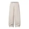 Calça Casual Masculina Yidao Vintage 2026 Outono Novo Design Patchwork Desconstruído Retrô Japonês Cor Sólida Solta de Perna Larga