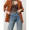 Holgado, Adelgazante, Versátil, Pierna Ancha, Estilo Casual Americano Retro, Jeans Ligeramente Acampanados, Dropshipping para Transmisiones en Vivo, Distribución Transfronteriza