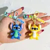 Nueva Versión Pequeña Llavero de Stitch Muñeco de Goma Blanda Llavero Creativo de PVC Lilo & Stitch Colgante para Coche