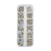 Jóias de diamante de unha de 12 grades mistas K9 imitação Hua Zi 33 cortes de produtos de alta qualidade tamanho fundo pontiagudo redondo diamante zircão decoração de unhas broca