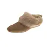 Pantuflas Peludas Cuadradas Estilo Perezoso para Mujer, Otoño/Invierno, Suela Suave, Forro de Felpa, Cálidas, Para Usar Afuera, Sin Cordones, Mocasines para Personas Perezosas, Pantuflas de Algodón