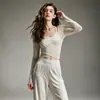 Conjunto de Yoga Ligero y Transpirable para Mujer, Cubierta de Malla para Superponer, Pantalones de Pierna Ancha de Cintura Alta, Conjunto de Dos Piezas para Entrenamiento en Gimnasio para Mujer