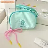 Bolsa de Viagem Portátil Multifuncional, Necessaire Simples em Cores Doces, Mini Bolsa para Armazenamento de Roupa Íntima, Estojo de Batom com Divisórias