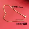 Pendientes de Hilo para Oreja con Cuentas de Aguja de Plata 925 Estilo Largo para Mujer Cadena de Oreja con Borla Simple Accesorios Pendientes de Tótem Personalizados