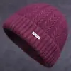 Gorro de invierno para mujer de mediana edad y ancianas, forrado de polar, cálido, gorro de lana tejido, adecuado para madres, abuelas y mujeres mayores, gorro de algodón estilo pullover