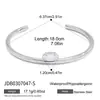 Estilo Clásico Oro de 18K Acero Inoxidable Marquise Circonita Blanca Pulsera Abierta Joyería que No se Desvanece Accesorios Transfronterizos