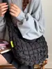 2025 Bolso de Nube Plegado Nuevo Coreano Bolso de Hombro de Moda Bolso Dumpling Gran Capacidad Algodón Plumas Bolso de Axila para Mujer