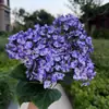 Juego de 7 flores de hortensia artificiales, perfectas para arreglos florales de boda, decoraciones de pared, decoraciones de pasillo, arreglos de suelo, exhibiciones florales de exterior y decoraciones de salón de bodas