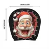 Funda de Reposacabezas para Coche con Estampado de Calavera Negra de Comercio Exterior Transfronterizo, Estilo Elástico Universal, Funda de Reposacabezas para Coche Original y Divertida