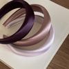 Diadema de satén de alta gama con sensación retro de color sólido, versión ancha, con esponja en la parte superior del cráneo, accesorios para el cabello, nueva horquilla para el tocado