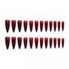 Cs-56 Arte Uña Falsa Puntiaguda Color Vino Tinto Piezas Adhesivas para Uñas Portables Adhesivos de Arte de Uñas Acabados 24 Piezas Adhesivos de Arte de Uñas Venta al por Mayor