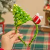 Faixa de cabeça de árvore de Natal, kit de materiais DIY de bastão torcido, adereço de cabeça, decorações de Natal, um novo presente para sua namorada ou melhor amiga
