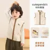 Colete de Lã Panda Kaka para Crianças Meninas Roupas de Inverno para Meninos Colete de Inverno para Bebês Crianças Pequenas Roupas de Outono e Inverno