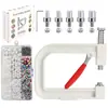 Máquina de Fijación de Perlas Prensada a Mano Máquina Manual de Prensa de Botones DIY para Fijación de Remaches de Perlas Redondas y Herramienta de Fijación de Perlas de Cuatro Garras