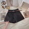 Shorts casuales para mujer, nueva colección primavera 2026, estilo coreano, modernos, retro, sencillos, de cintura alta, línea A, pantalones de pierna ancha