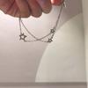 Regalo de Cumpleaños Estilo Coreano Plata de Ley S925 Moda Elegante Estrella Fugaz Doble Capa Personalidad Pulsera Pulsera para Mujer