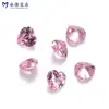 Yongjia Pedras Preciosas Zircônia Colorida Sintética Artificial Coração Cor de Pêssego Zircônia Brilho Cristal Branco Zircônia Joias