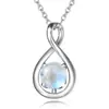 Amazon Transfronterizo Collar Nuevo Color de Piedra Collar con Colgante Infinito Joyería de Cuello de Moda Casual para Mujeres Regalo de Cumpleaños