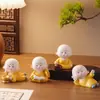 Nova Decoração de Casa em Resina de Monginho Estilo Zen Chinês para Mesa de Chá e Sala de Estar, Figura de Desenho Animado Criativa para Decoração de Interior de Carro