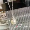 Colar Versa sereia borboleta Gema Pérola NVnv banhado a ouro conchas brancas do mar profundo da Austrália contas gota d'água zircônia colar