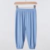 Calça Antimosquito Infantil Seda Gelada Para Meninos e Meninas Calça de Bebê Fina Solta Tamanhos Pequeno, Médio e Grande Bermuda de Verão Infantil Cor Lisa
