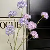 4 Flores de Hortensia Artificiales Pequeñas para Decoración Floral, Accesorios de Boda, Techo de Boda, Fondo de Escenario, Flores para Paisajismo de Salones de Boda