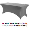 Capa de Mesa Elástica Transfronteiriça para Comércio Exterior, Venda Direta de Fábrica, Toalha de Mesa Elástica de Elastano para Festa e Casamento, Capa para Mesa de Cocktail, Toalha de Mesa