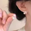 Presilhas de Orelha Estilo Coreano Sem Furo, Brincos com Design Estiloso para Mulheres, Presilhas de Osso da Orelha com Borboleta e Pérola de Franja Longa, Alto Padrão