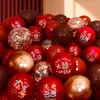 Globos de Boda, Pasamanos de Escaleras, Decoraciones para Habitación de Boda, Globos Rojos con Palabras Felices, Artículos de Boda de Doble Capa para Hombres y Mujeres