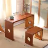 Mesa ressonante de zither de madeira Paulownia queimada banqueta de zither de madeira maciça banqueta de zither de madeira maciça mesa de zither para estudos chineses mesa de caligrafia mesa de zither
