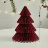 Decoração de Natal Popular Transfronteiriça Árvore de Natal de Papel Dobrado Pequena Enfeites de Mesa Tridimensionais Arranjo de Cena de Atmosfera para Janela