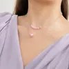 Cadena de Perlas Deslizante de Doble Capa ins Cadena Corta para Clavícula Collar para Mujer Simple Versátil Joyería de Cuello Coreana Personalizada